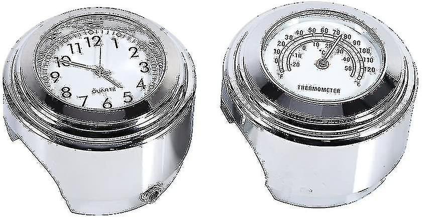Motorcycle Handlebar Watch, 7/8 "waterproof Motorcycle Handlebar Mount Digital Clock And Temp Thermo NIUNIU