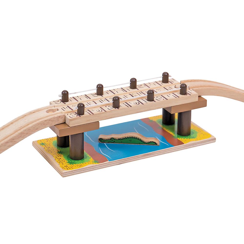Bigjigs Rail Wooden Safari Rope Bridge Crossing Track Play Set Compatible