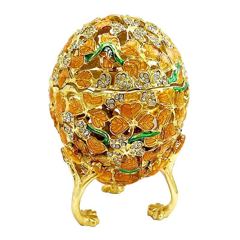 Easter Statue Crystal Egg Storage Box Home Decor Ornament Ornament Stand