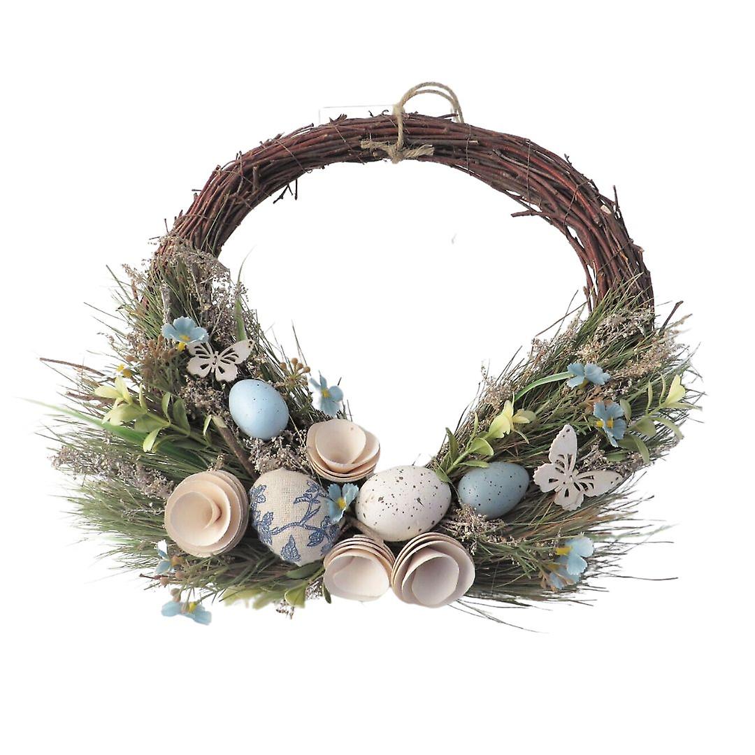 Rustic Paper Flower Easter Wreath
