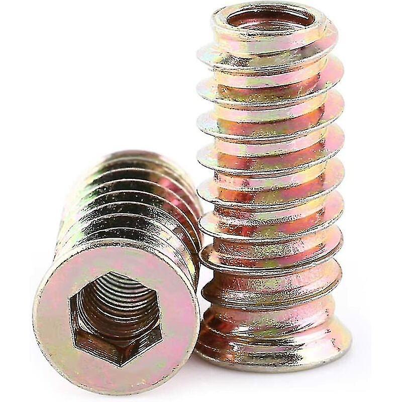 Pack Of 20pcs M6/m8/m10 Zinc Alloy Threaded Hex Nut Zinc Alloy Insert Nuts Assortment m6*25mm 