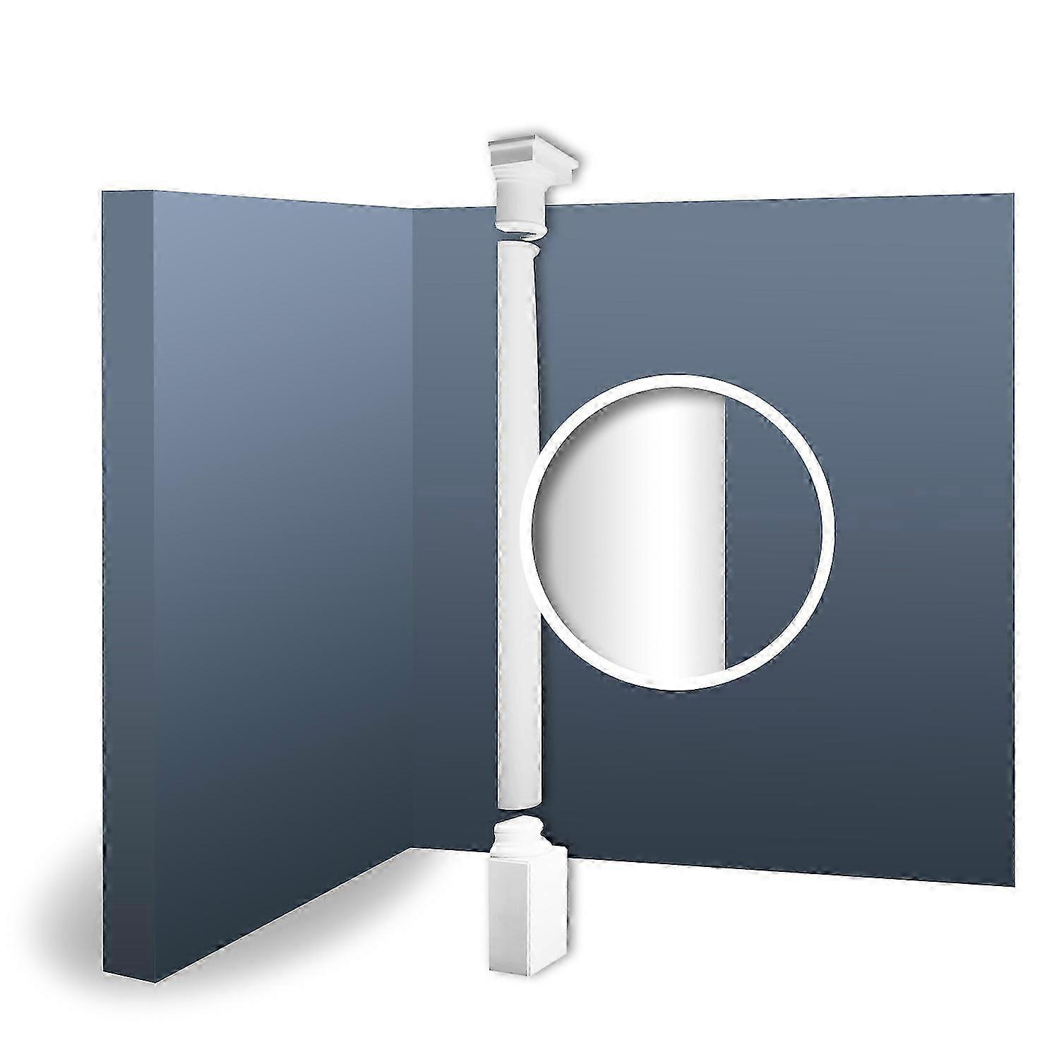 Orac Decor 1 x Half column set KD2H LUXXUS white Duropolymer® & Purotouch® pre-primed lightweight, sturdy, dimensionally stable