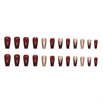 Wiederverwendbare Ballettpresse auf Nägel Medium Gel Nagel-Kit Einfarbiger Stift auf Nägeln DIY zu Hause Maniküre-Kit