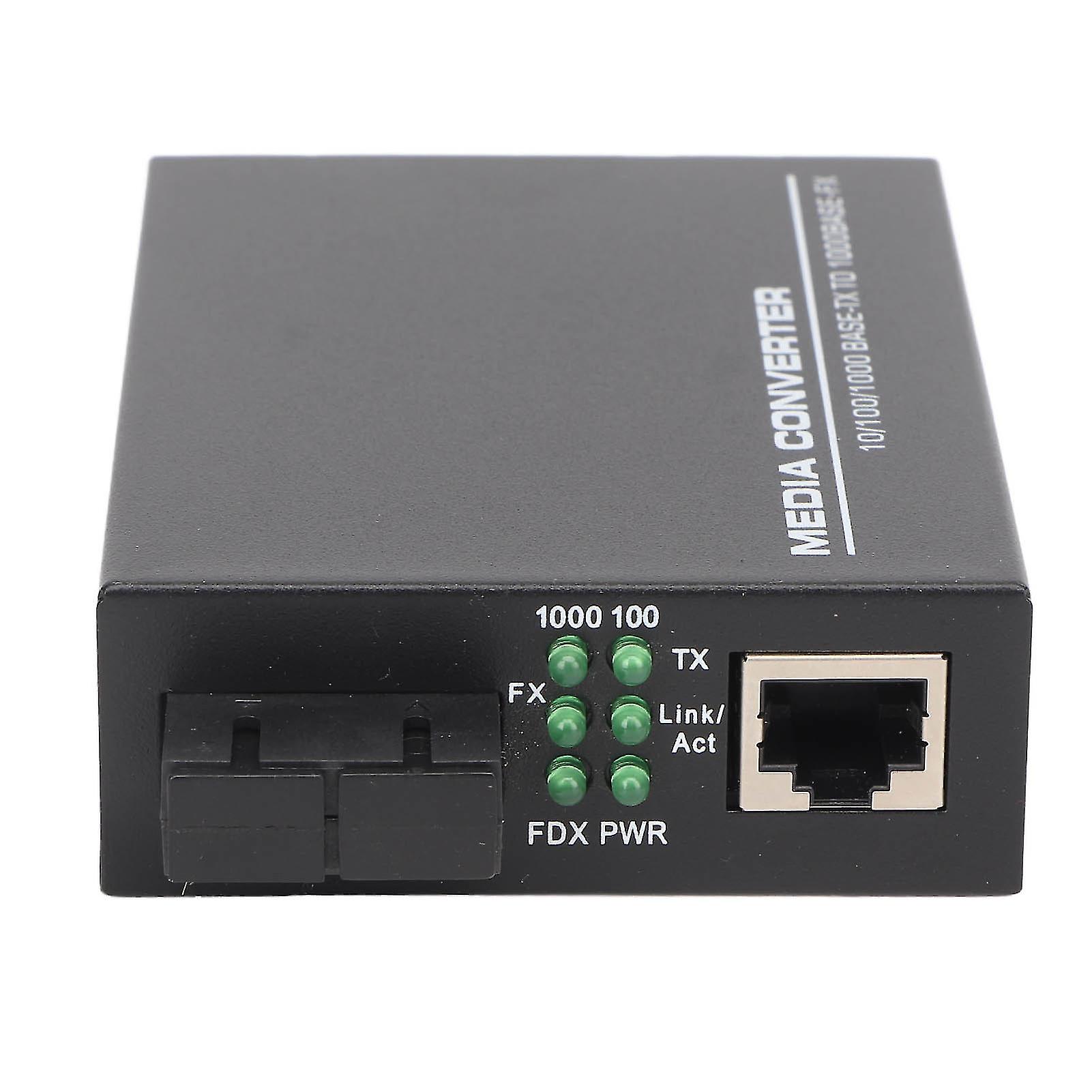 Ethernet-Switch-Konverter 850nm 1000Mbps SC 2 Faser Multimode RJ45 Auto-Negotiate-Glasfaser-Ethernet-Transceiver 100?240V UK-Stecker