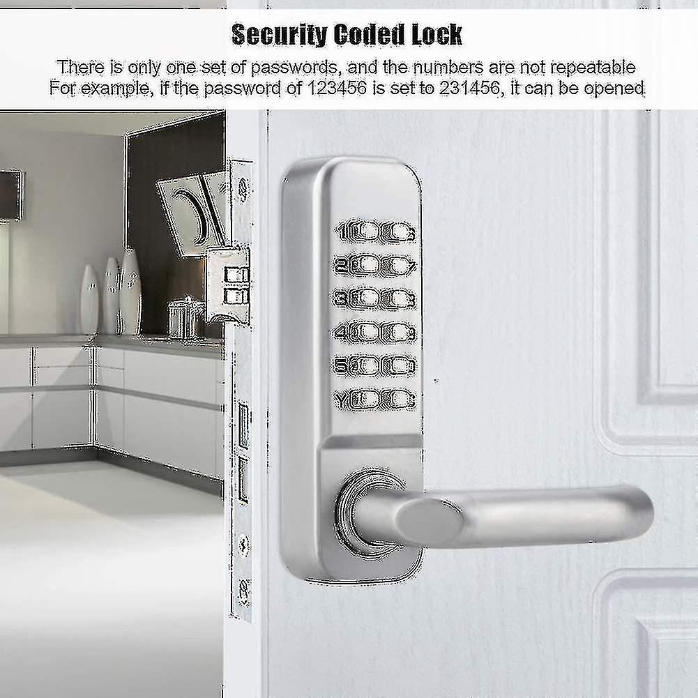 Waterproof Mechanical Code Lock, 1-11 Digit Code Combination Security Password Coded Lock Keyless Mechanical Combination Door Lock For Wooden Office D