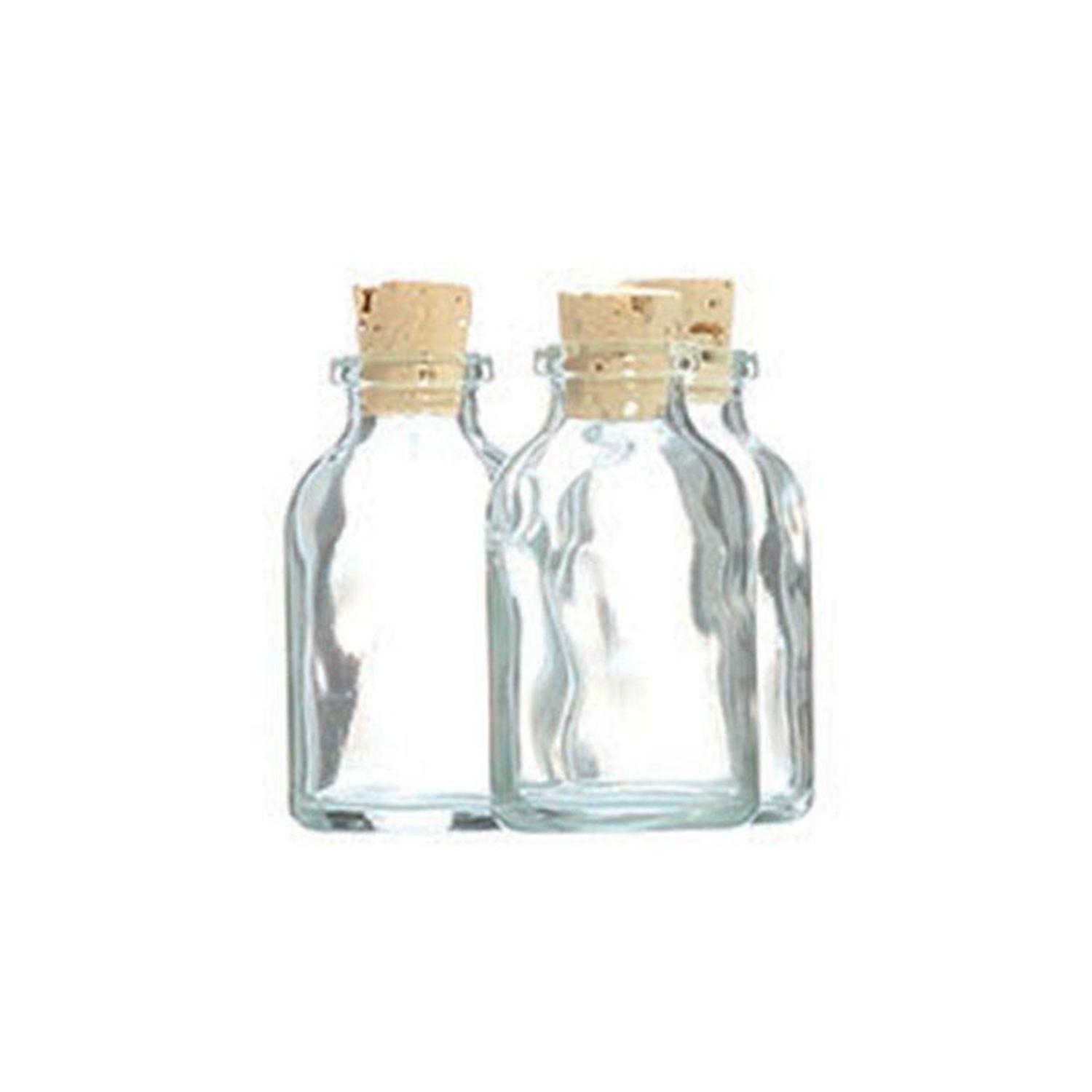 210 mini glass bottles 6 cm with cork stopper