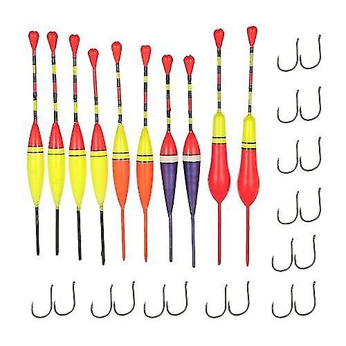 Flotteurs De Pêche 30pcs Flotteurs Légers Polyvalents Flotteurs Flotteurs Flotteurs Hameçons Set