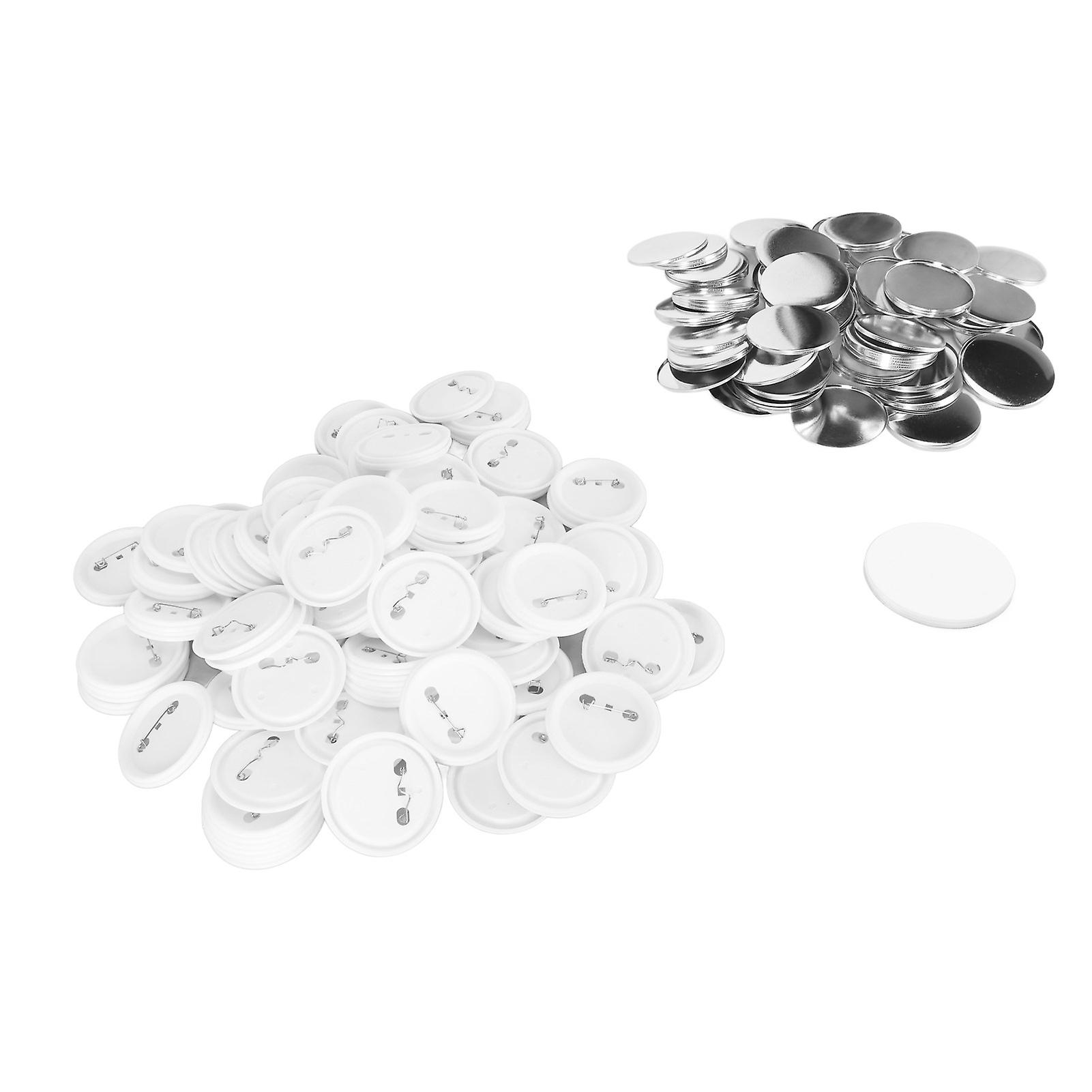 100 Sets 58mm DIY Blank Button Badge Parts for Button Making