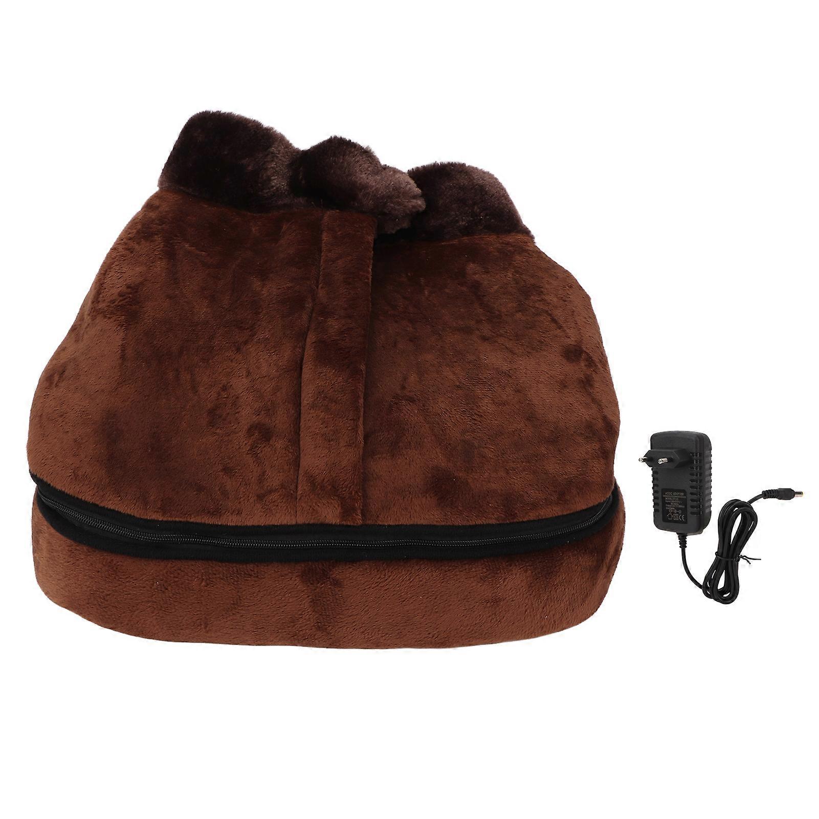 Electric Heated Foot Massager Relieve Fatigue Detachable Heating Massage Feet Warmer 100‑240V EU Plug