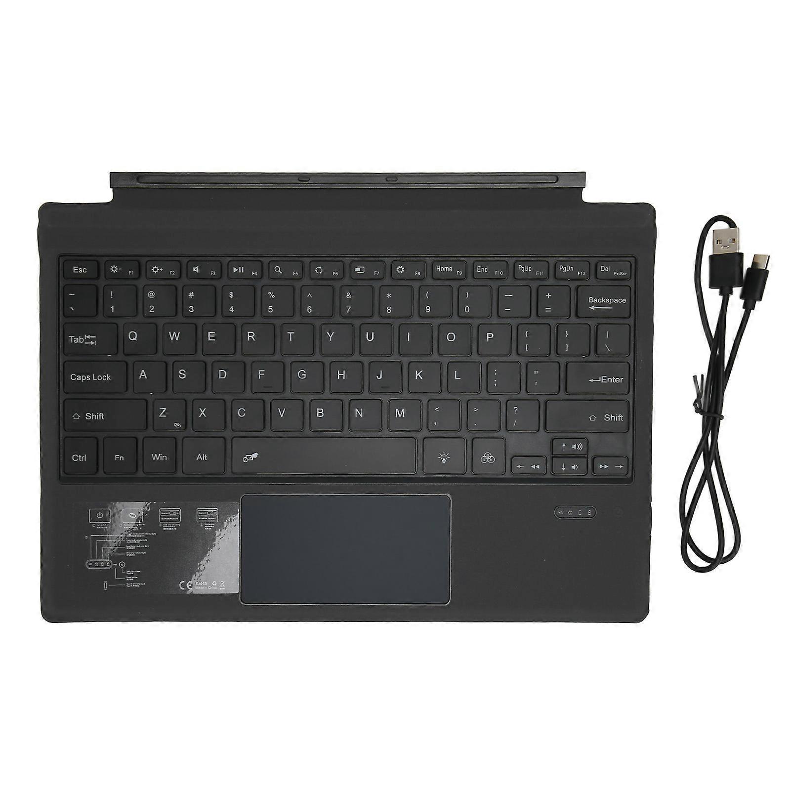 Tastiera Bluetooth Senza Fili Ultra Sottile Portatile Tastiera Retroilluminata A 7 Colori Con Touchpad Per Microsoft Pro3 4 Pro5 Pro6 Pro7
