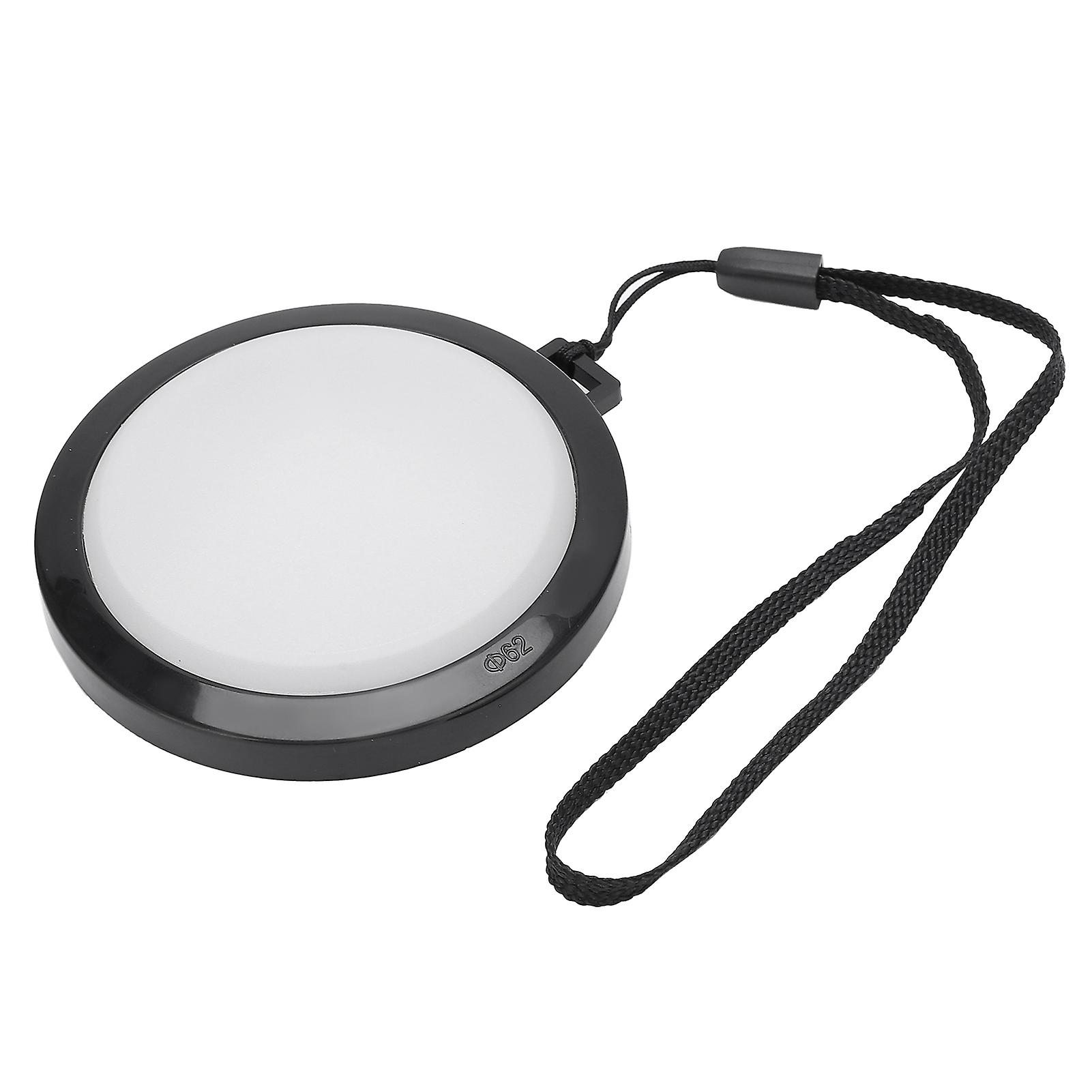 White nce Lens Cap - Camera Lens Cover with Adapter Ring for Accurate Colors