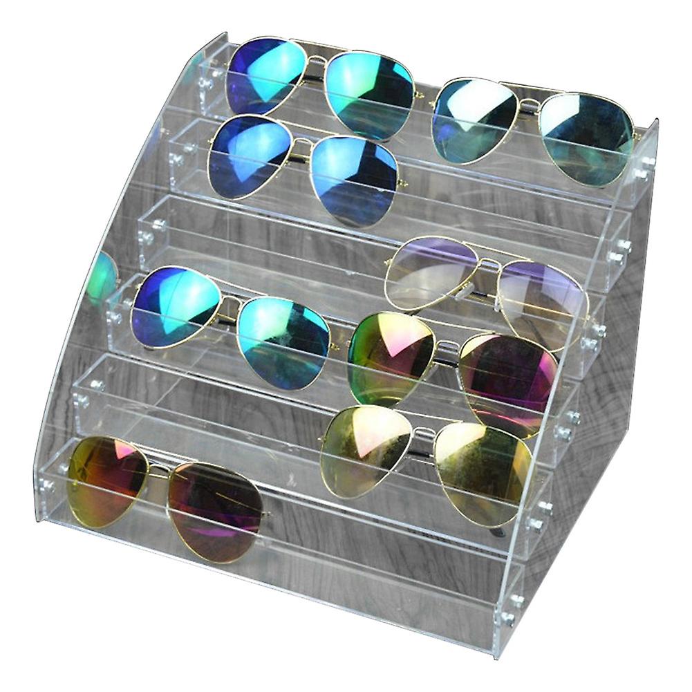 Acrylic Sunglasses Organizer Six Layer Multilayer Display Case Tabletop Eyeglass Storage Box Clear Durable Organizer