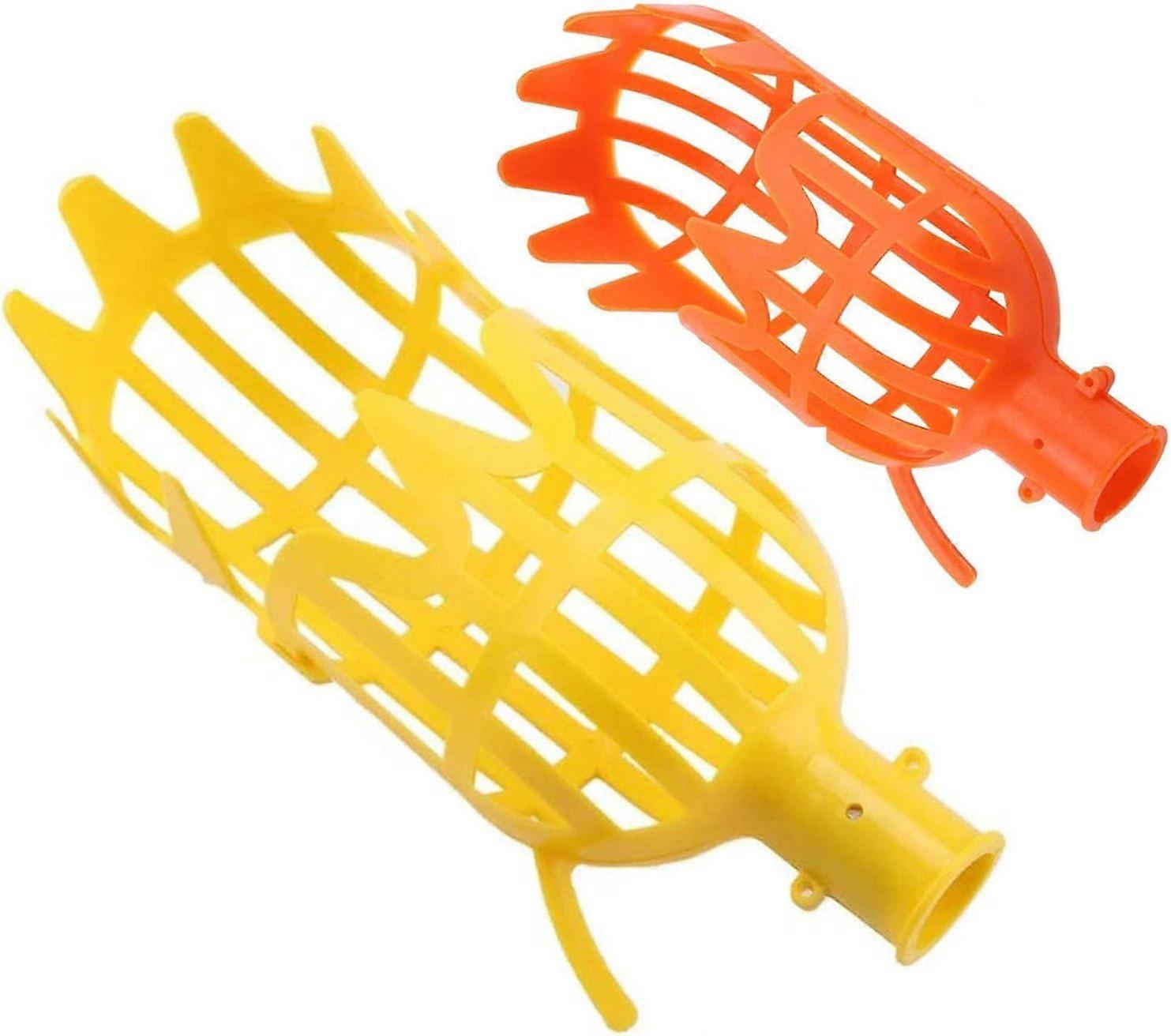Fruit Picker Basket Fruit Picker Apple Picker Practical Basket Without Pole （Yellow And Orange）