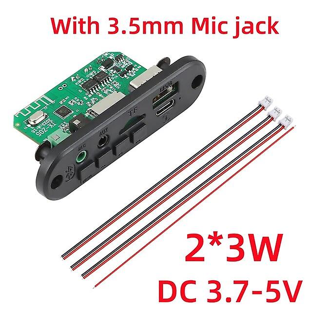 6W Amplifier MP3 Player Decoder Board 5V Bluetooth 5.0 Lossless Format Music decoder Module Car FM Radio TF USB Recorder Call Bluetooth Transmitters