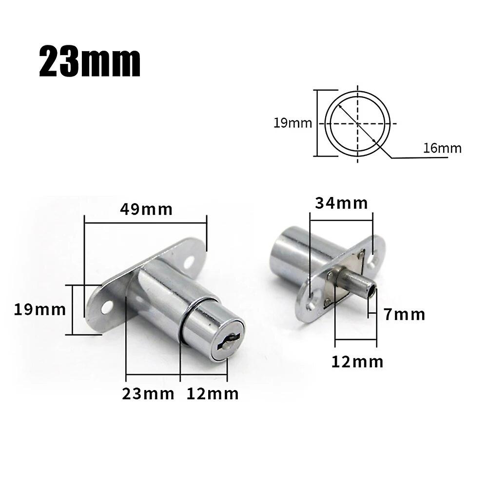 Home Sliding Door Wardrobe Showcase Furniture Cylinder Head Piston Lock Fixing Clasp with Keys Furniture Hardware~0705