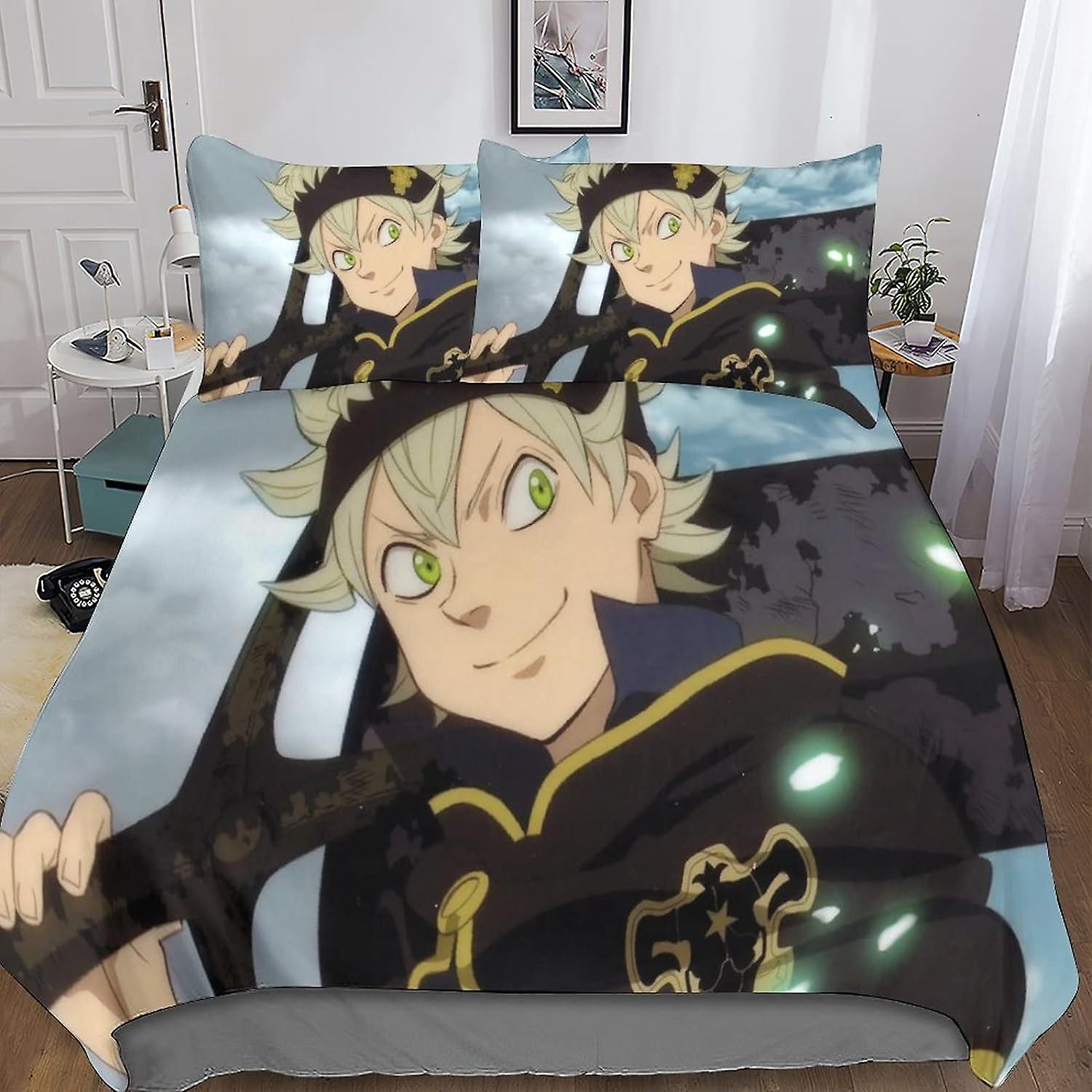 EKENOZ 3 قطع غطاء لحاف البرسيم الأسود ، مجموعة الفراش المطبوعة 3D Magician ، أكياس الوسائد ، سحاب مخفي ، غطاء لحاف من الألياف الدقيقة ، للأطفال الصغار و 