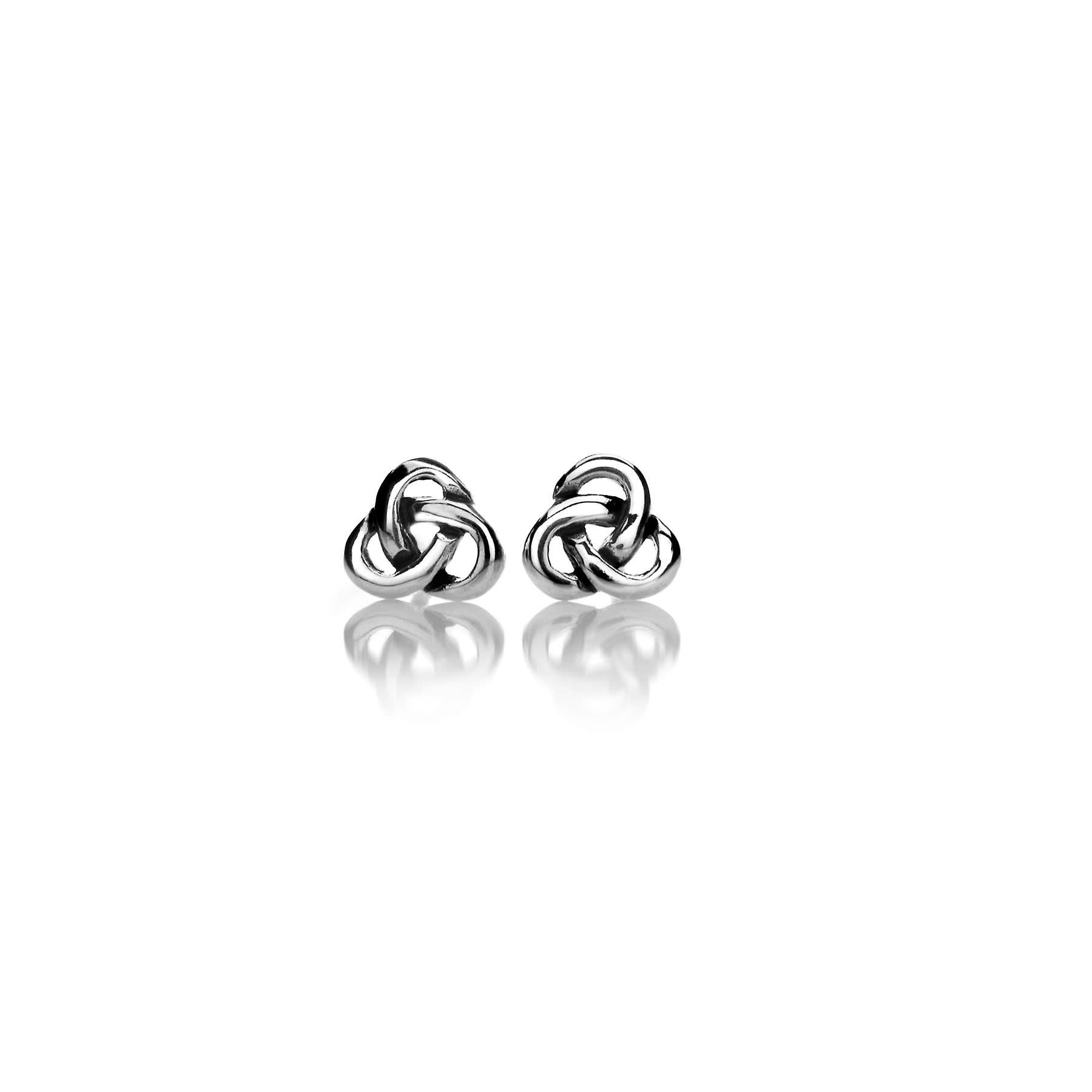 Sterling Silver Stud Earrings - Celtic Trinity Knot Design