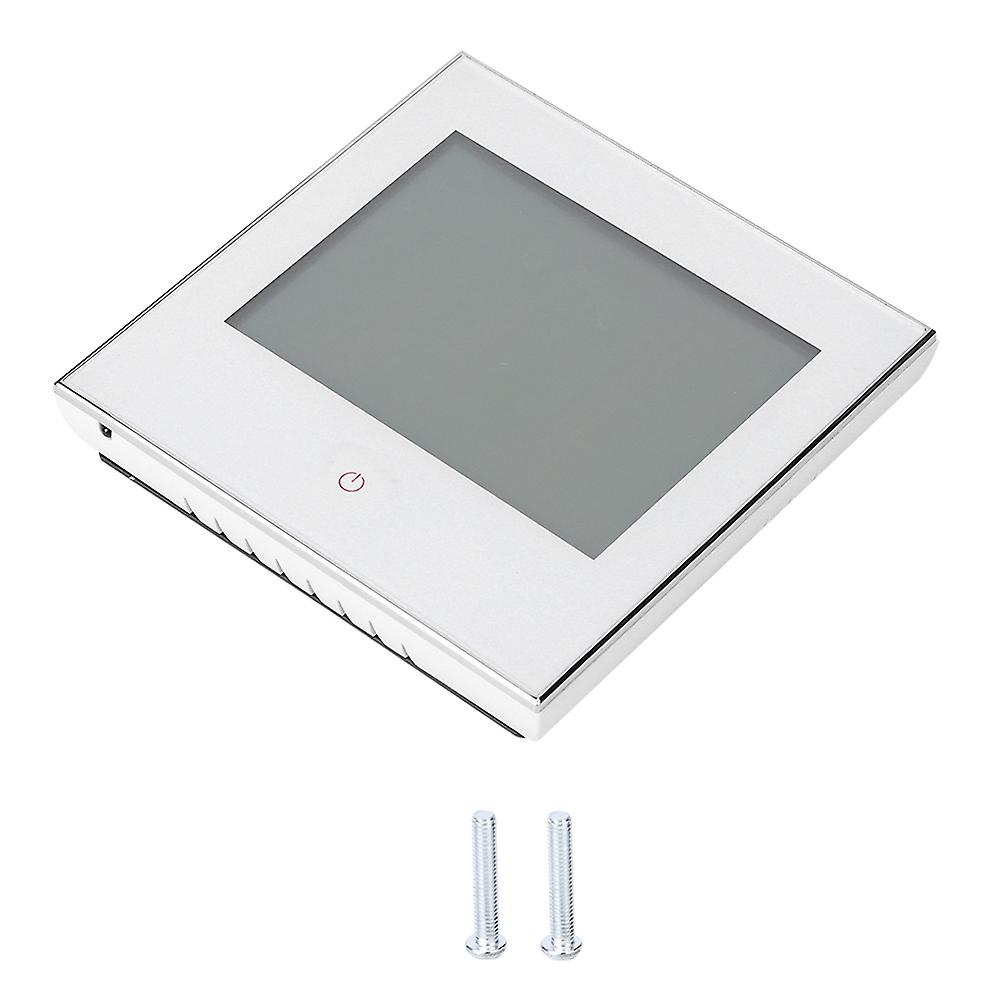 Thermostat Room Temperature Controller Weekly Programmable LCD Touch Screen 3A AC110‑230VWhite