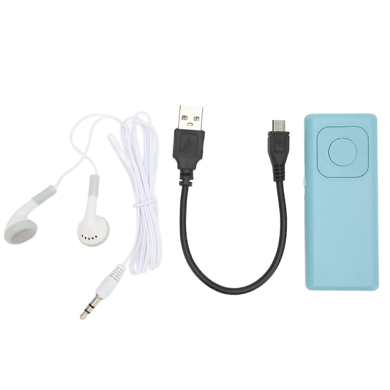 Mp3 Player Lossless Sound Support 64g Memory Card Portable Small Music Player For Students Travel Work Blue