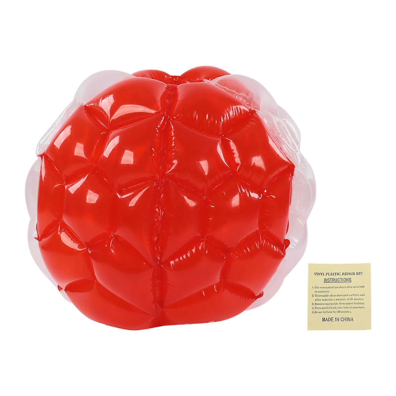 Inflatable Bumping Ball Foldable Portable Body Bubble Ball 90x75cm for Party Games Red NO.6247