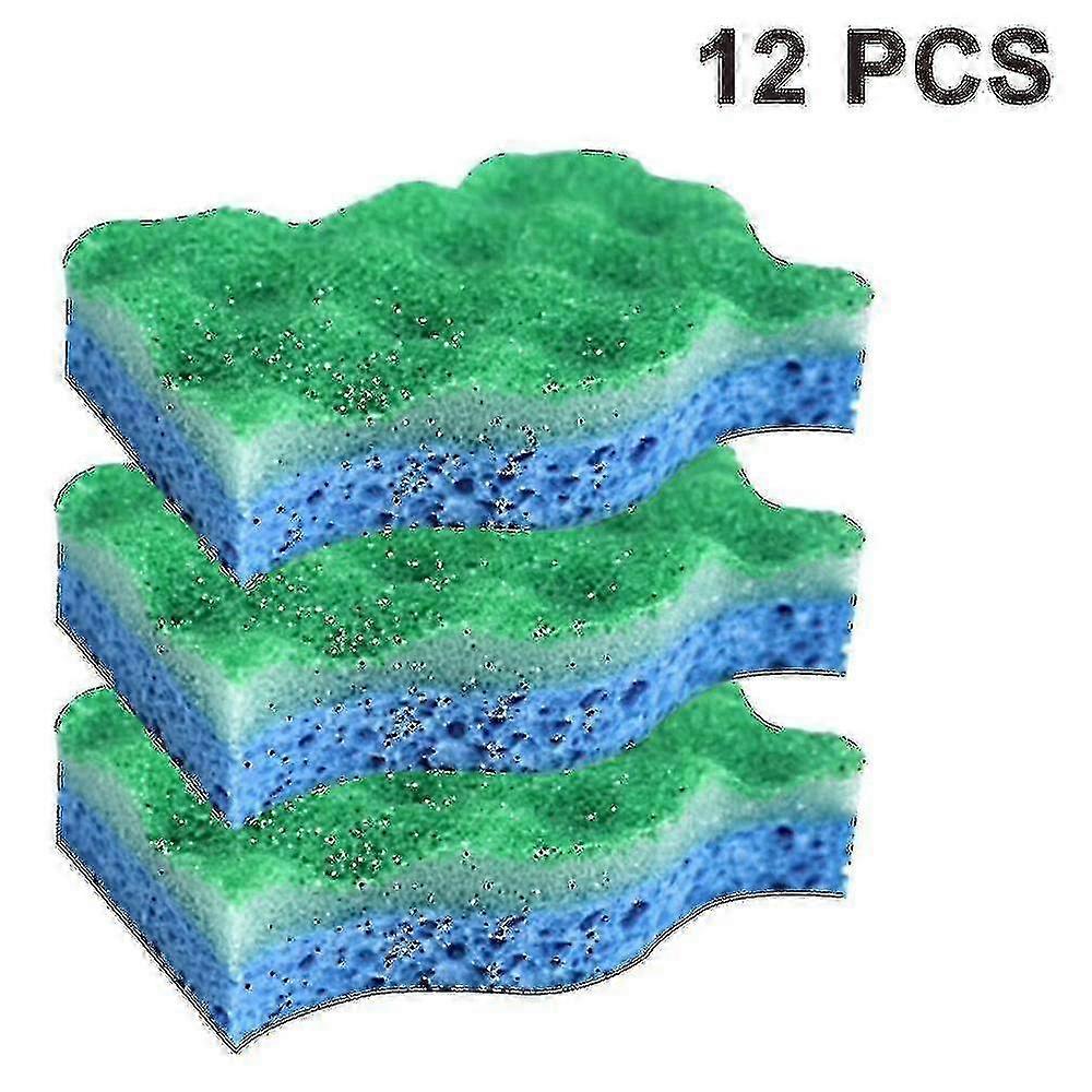 12 Pieces Cellulose Sponge Cleaning Sponges Biodegradable, Environmentally Friendly Kitchen_Dec