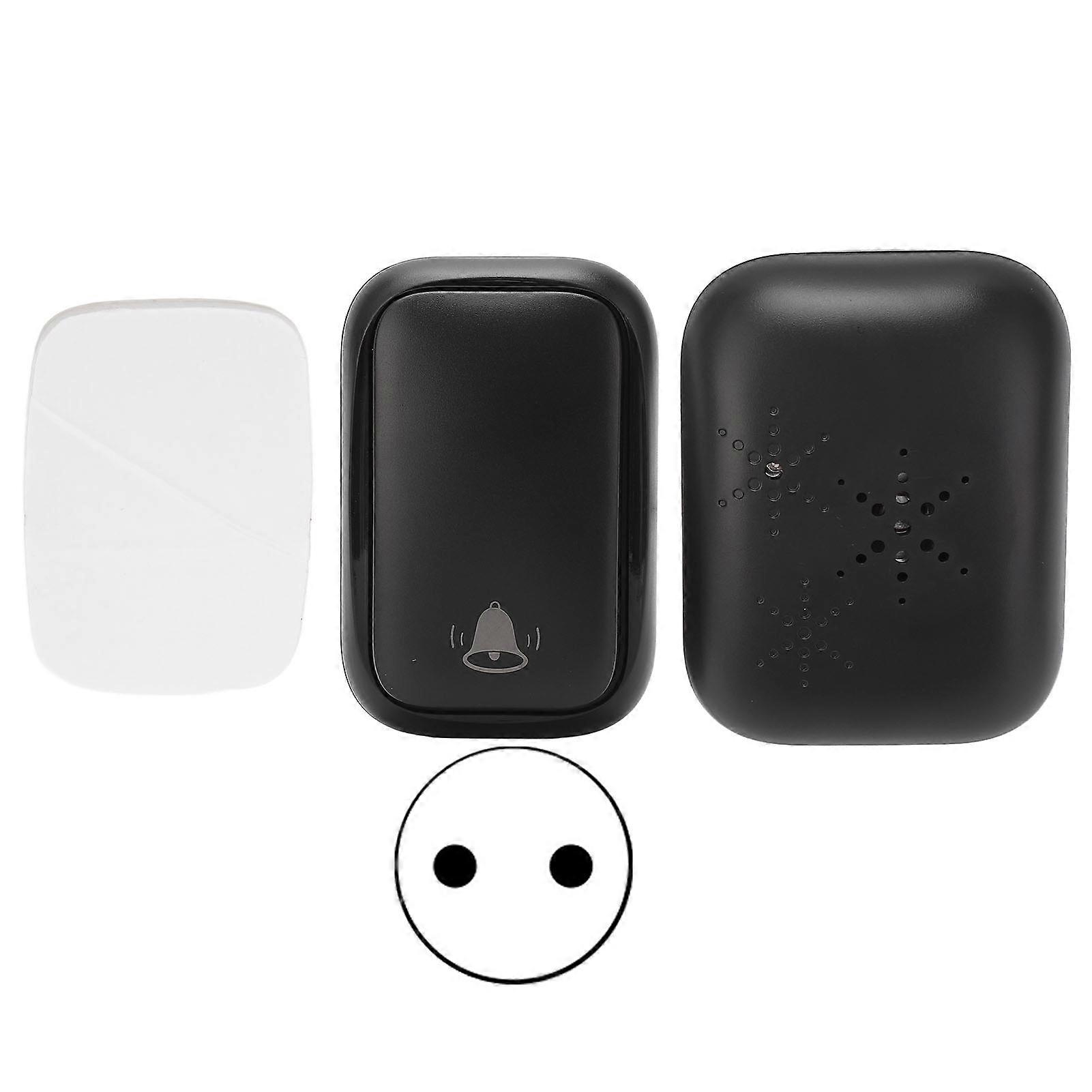 Wireless Music Doorbell Battery Free Self Generating Long Control Distance Black AC110?230V EU Plug
