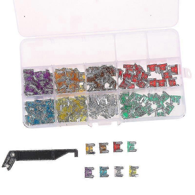 100x Micro Auto Car Low Profile Mini Blade Fuse Kit 3a5a7.5a10a15a 20a25a30a