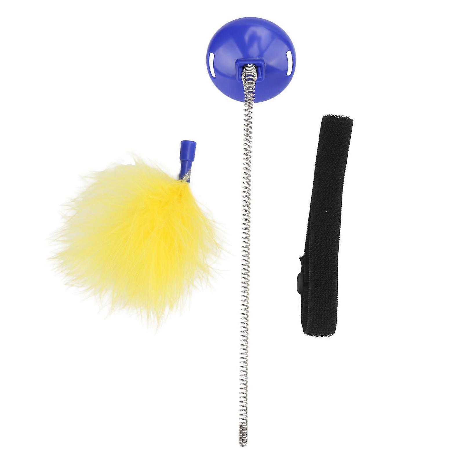 Collar Cat Teaser Feather Collar Cat Toys with Self Excited Neck Interactive TeaserDark Blue