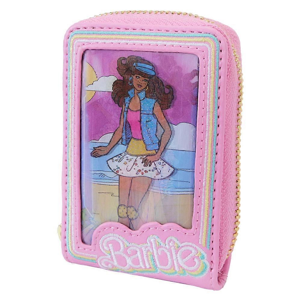 Loungefly Barbie 65th Anniversary Doll Box Triple Lenticular Zip Around Wallet