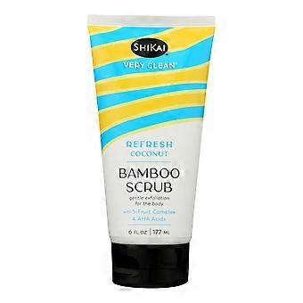 Shikai Produkter - Bmboo Scrub Refresh Kokosnød - 1 Hver-6 Fz