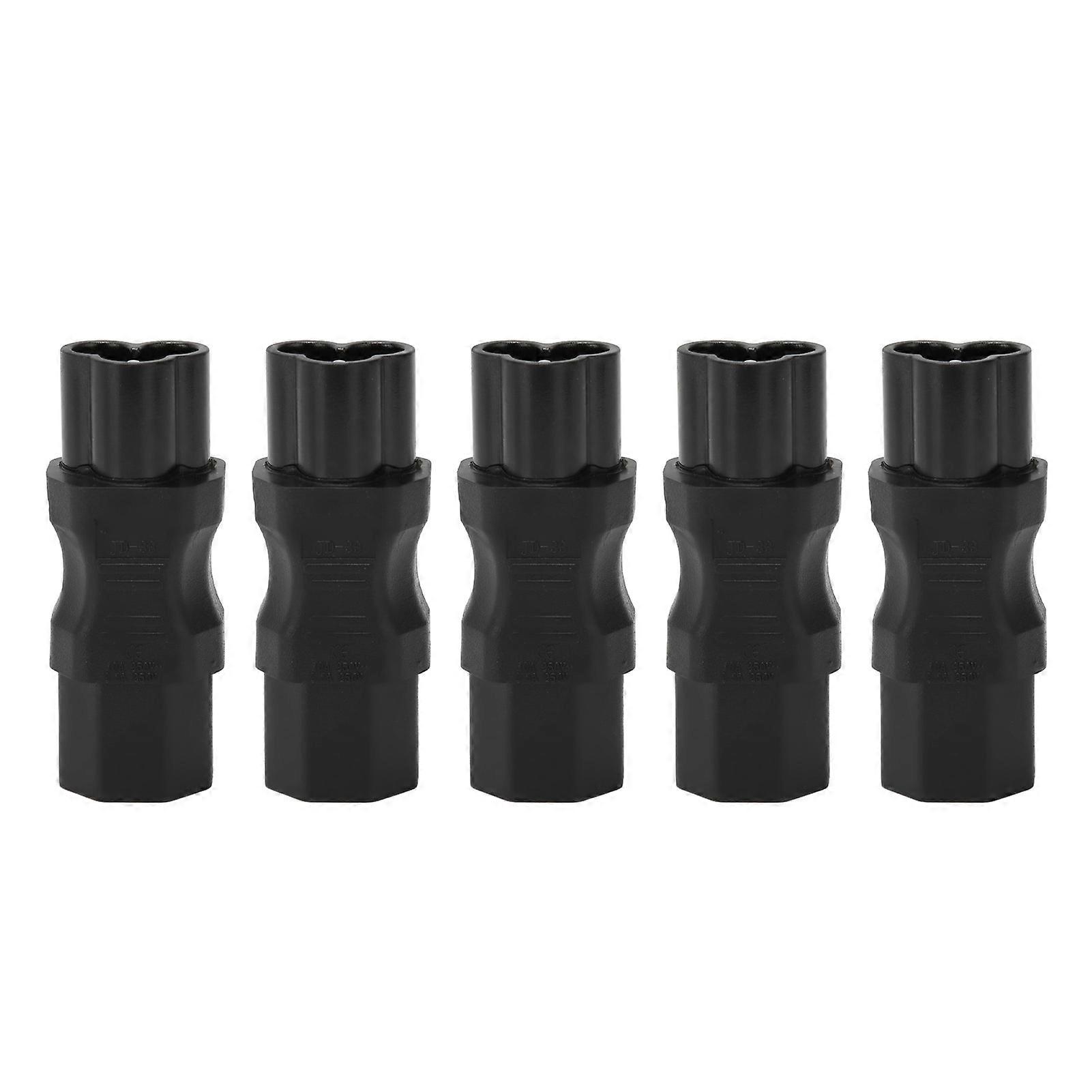 5Pcs IEC320 C6 to C15 Power Adapter Copper Contact C6 to C15 Converter for Laptop Computer Socket 10A 250V 2.5A 250V