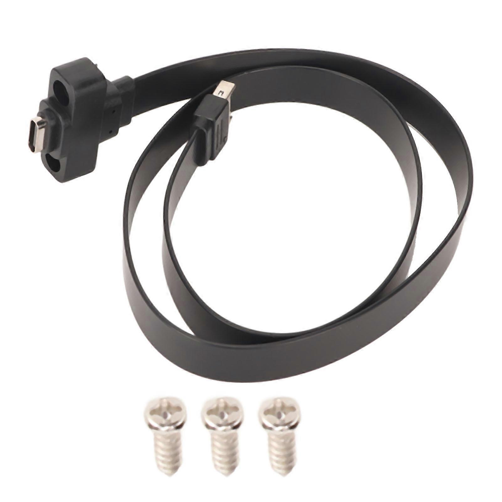 USB 3.1 Type C Front Panel Header Extension Cable with Nut Design 10Gbps Flexible 1.64ft Length Type E to Type C Extension Cable