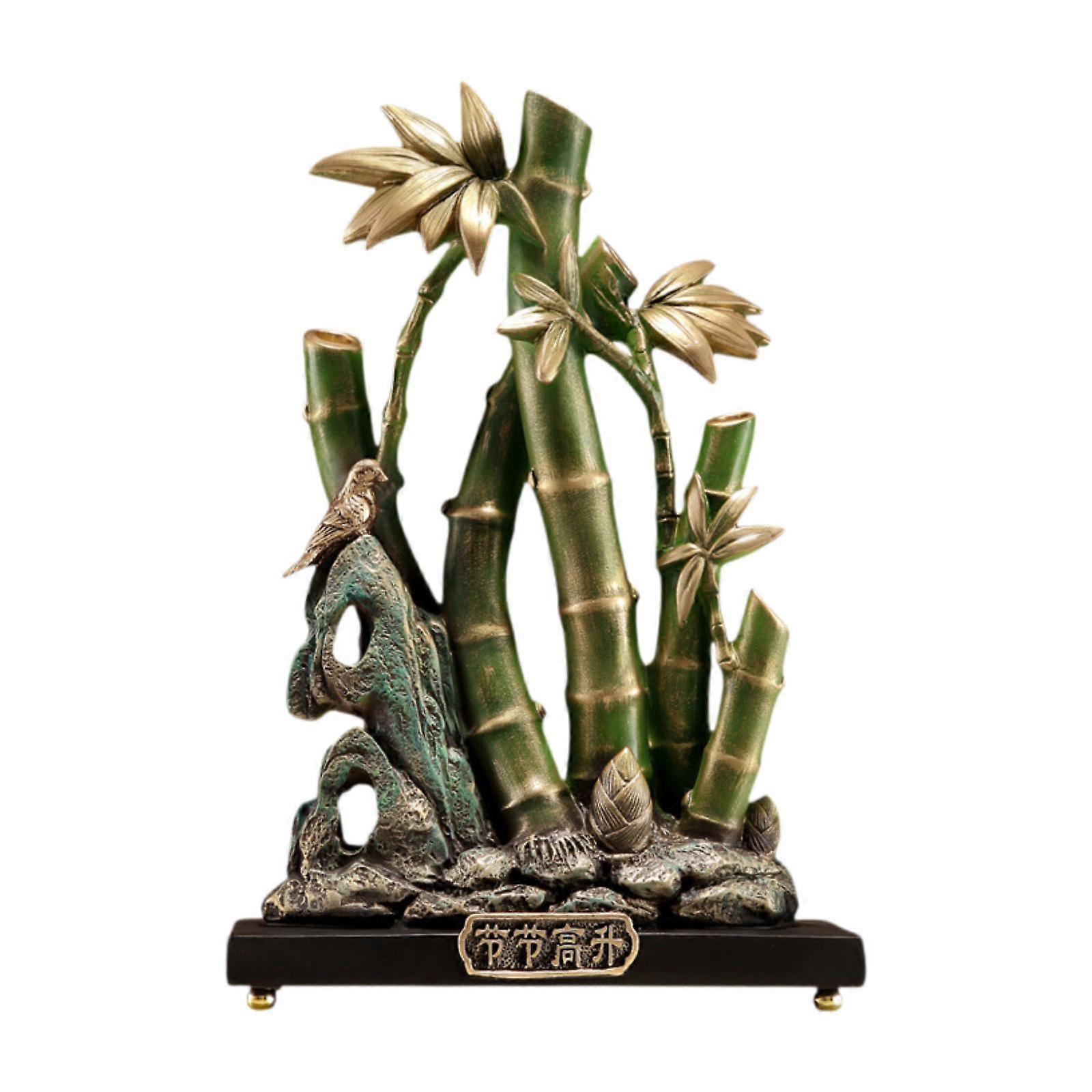Bambu Staty Prydnad Elegant Kinesisk Stil Skrivbordsprydnad Födelsedagspresenter