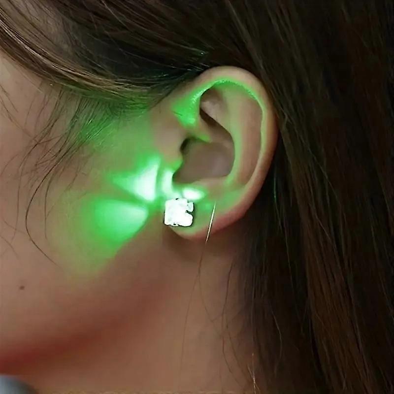 LED Diamond Luminous Earrings Cool Colorful Flashing Earrings With LED Lights