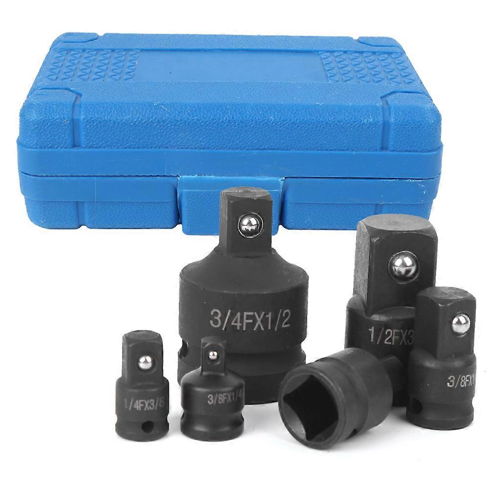 6Pcs/Set Impact Socket Converter Reducer Adapter Set 1/2in 1/4in 3/8in 3/4in YEMAA