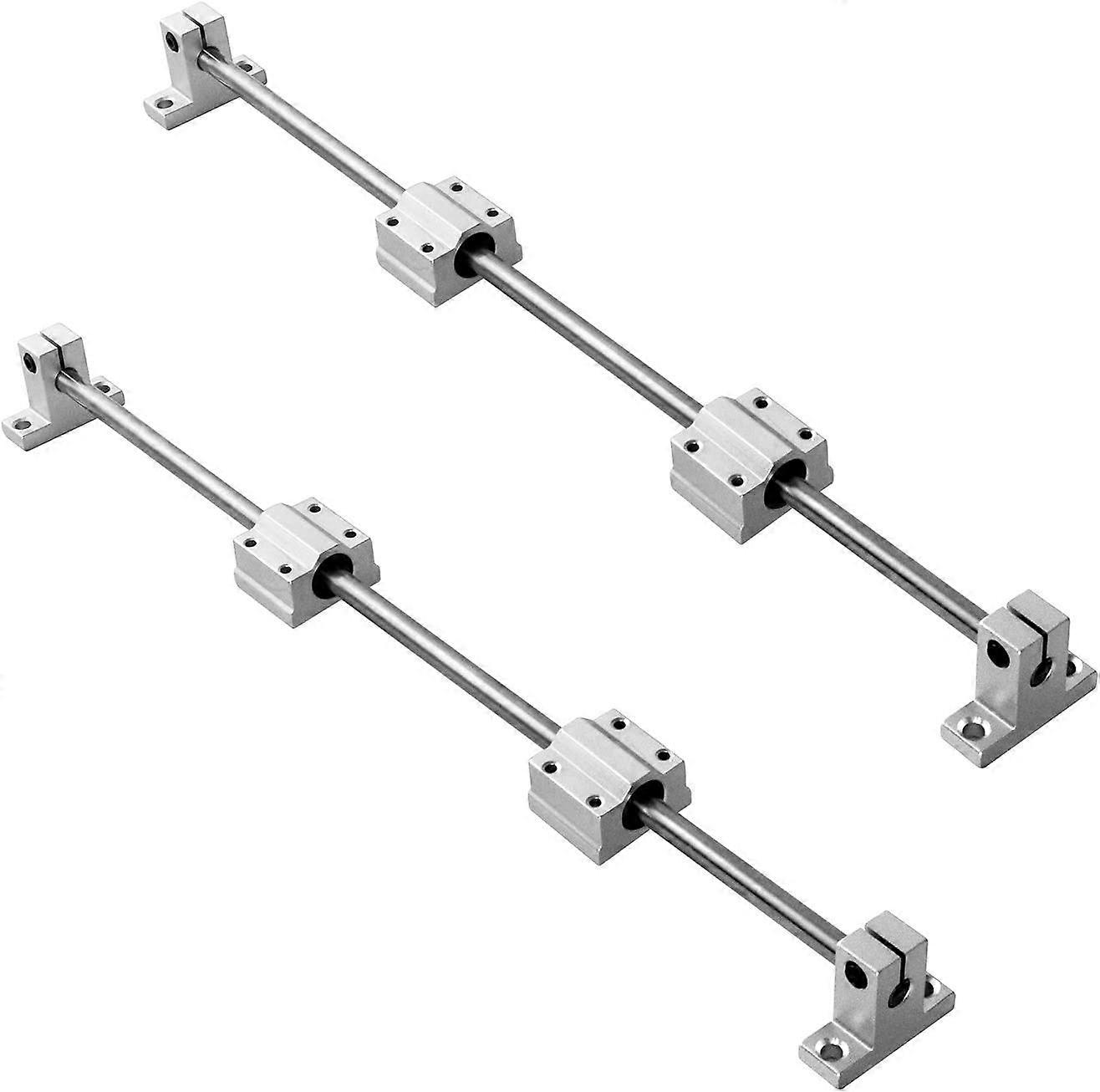 8Mm X 400Mm Cnc Linear Rail Rod Including 2 Linear Axis Sc8Uu Bearing Block Assembly For 3D Printer
