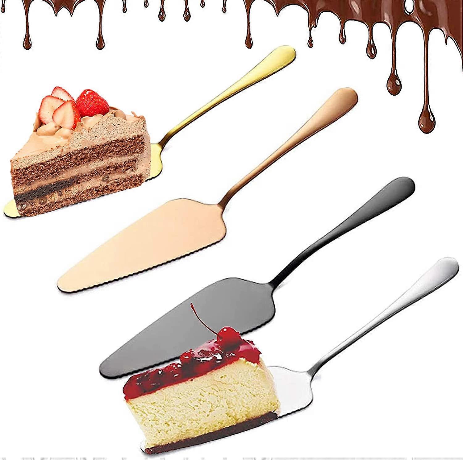 4 stk tykk kakeserver i rustfritt stål, kjøkkenhåndverk Master Class Cake Server, for kjøkken