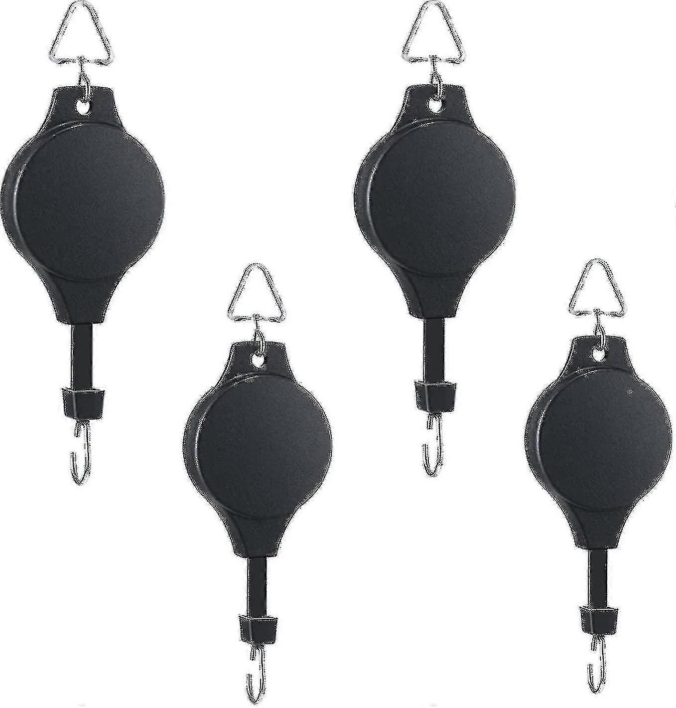 4 Pack Plant Pulley Retractable Plant Hook Pulley Adjustable Plant Hanger Hanging Flower Basket For Garden Baskets Pots And Birds Feeder In Different