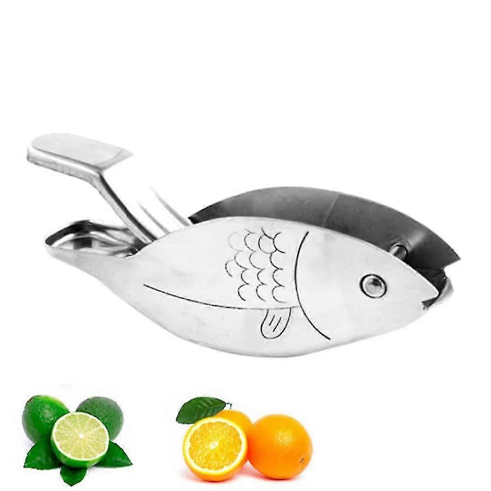 Fish Shape Stainless Steel Lemon/Lime/Citrus Squeezer, Manual Juicer Hand Press Kitchen Tool Gadgets