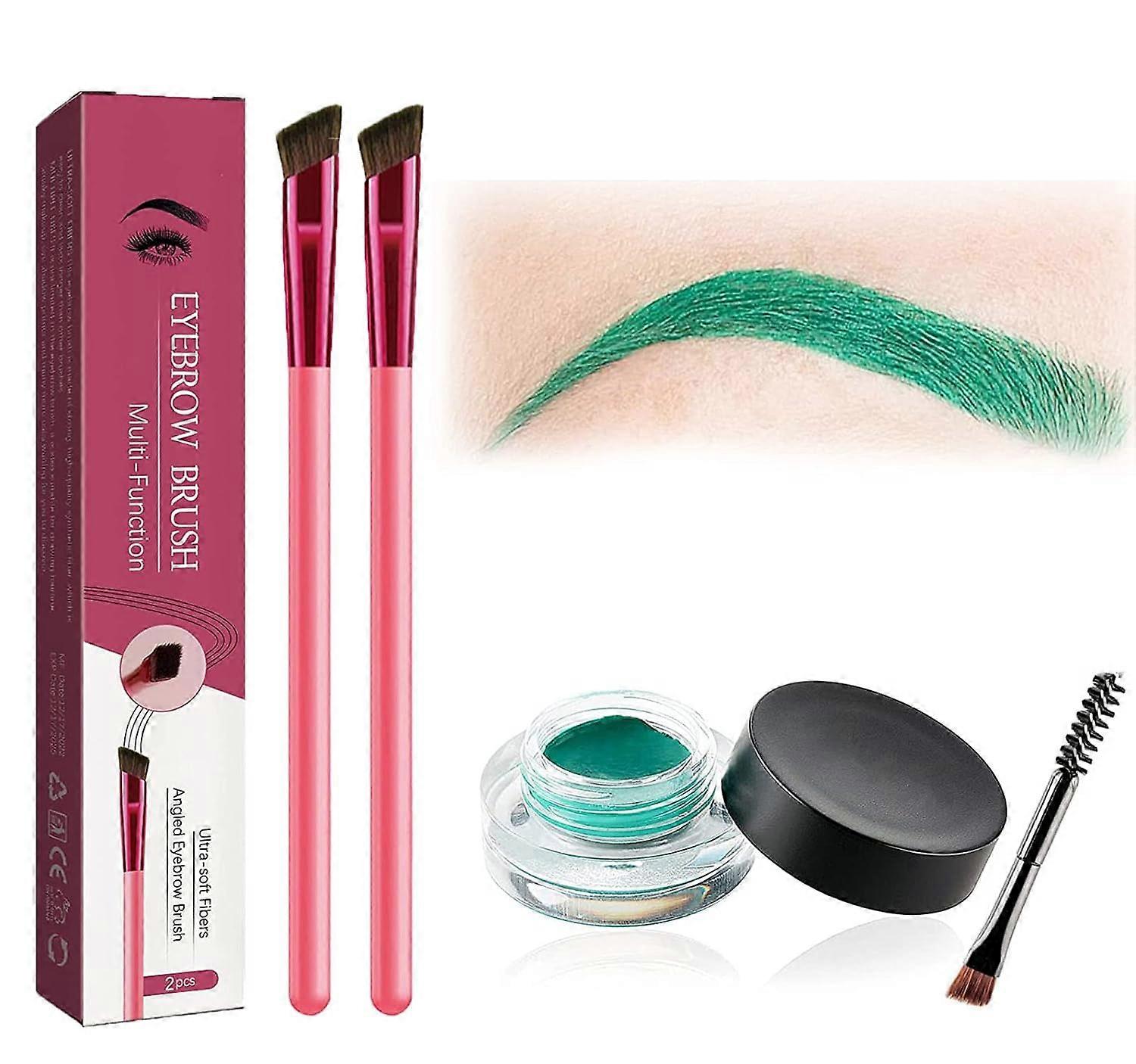 Eyebrow Brush 4D Laminated Brow Grooming Kit with Waterproof Eyebrow Gel (Black)
