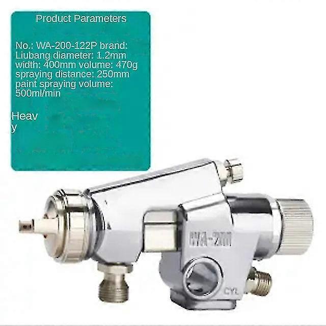 Automatic paint spray gun, wa-200 (wa200) pneumatic tool, 1.2 / 1.5 / 2.0 / 2.5mm nozzle size