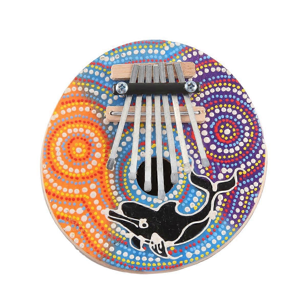7 Key Tuneable Coconut Shell Mbira Portable Kalimba Adjustable Finger Thumb Piano Musical Instrumen