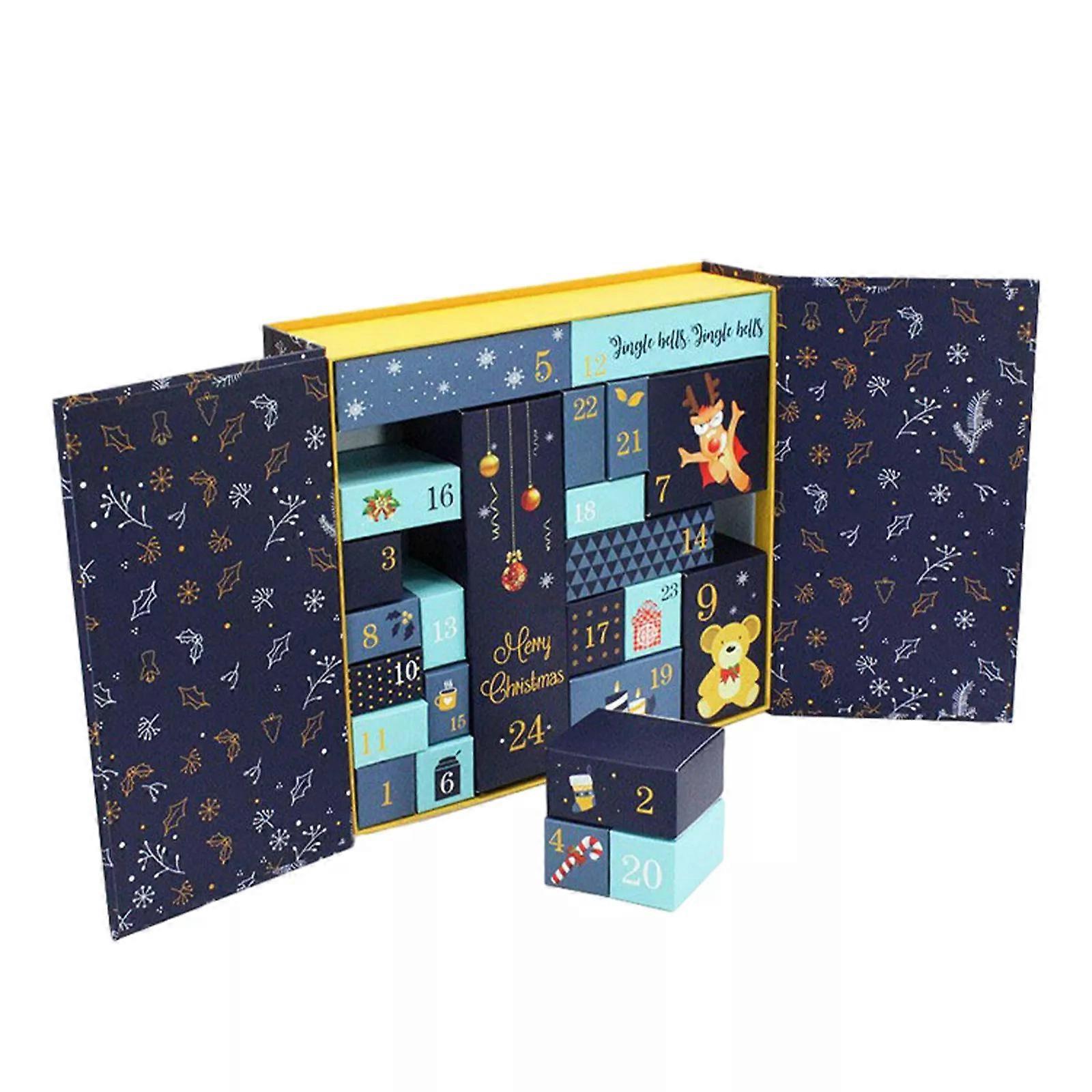 Christmas Calendar Empty Gift Box 24 Grids Adults Made Your Own Advent Calendar