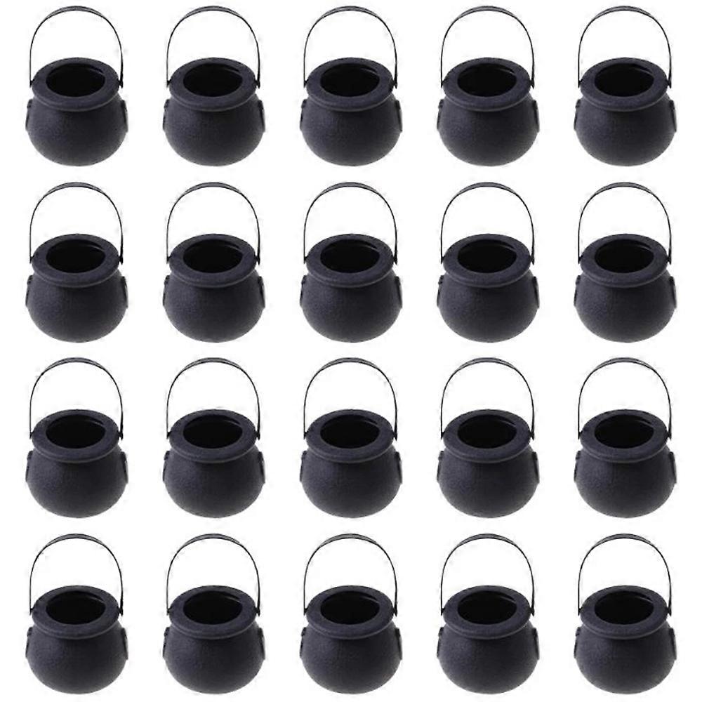 20 Pcs Mini Kettles Witch Skeleton Cauldron Holder Pot with Handle for Easter St Patrick'S Day Part