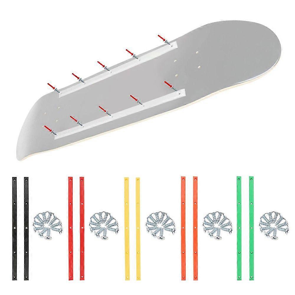 Longboard Accessories Durable Lightweight with Mounting Screws Skateboard Rails Edge Protect Strip Anti-collision Strip