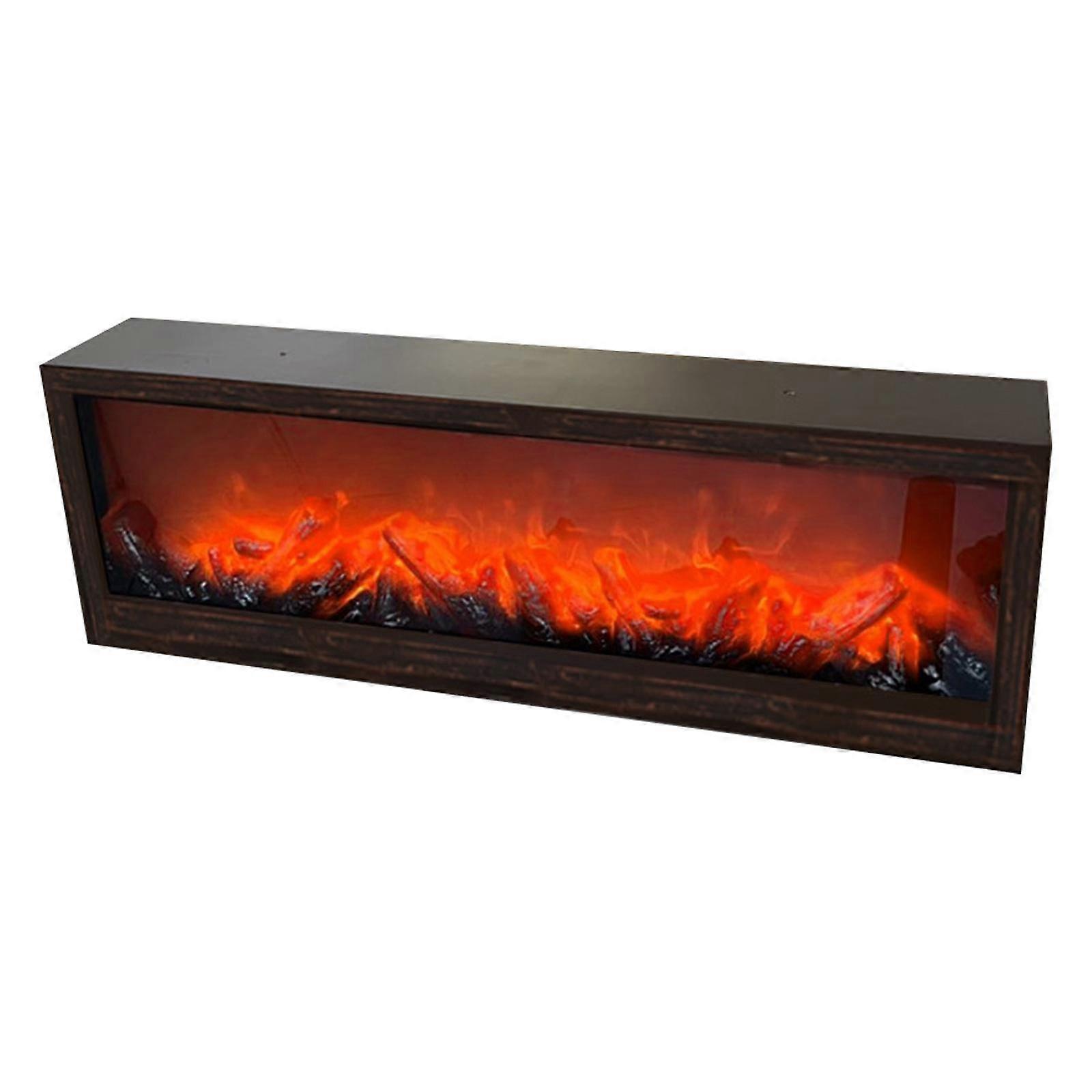 Linterna de chimenea LED rectangular decoración del hogar para balcón, interior, café al aire libre