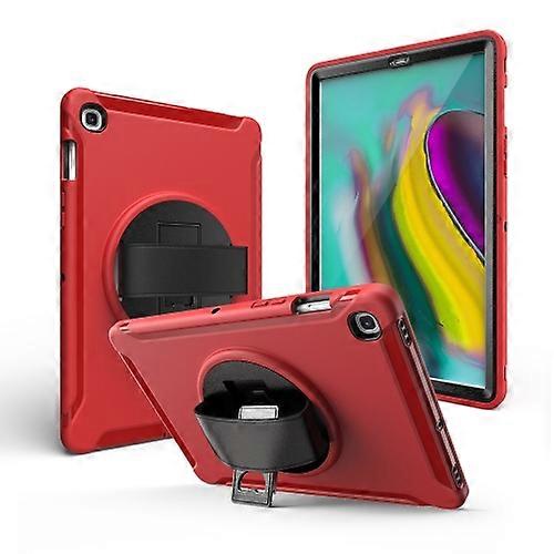 For iPad 9.7 2017/ 2018360 Degree Rotation PC + Silicone Protective Case with Holder/Hand-strap