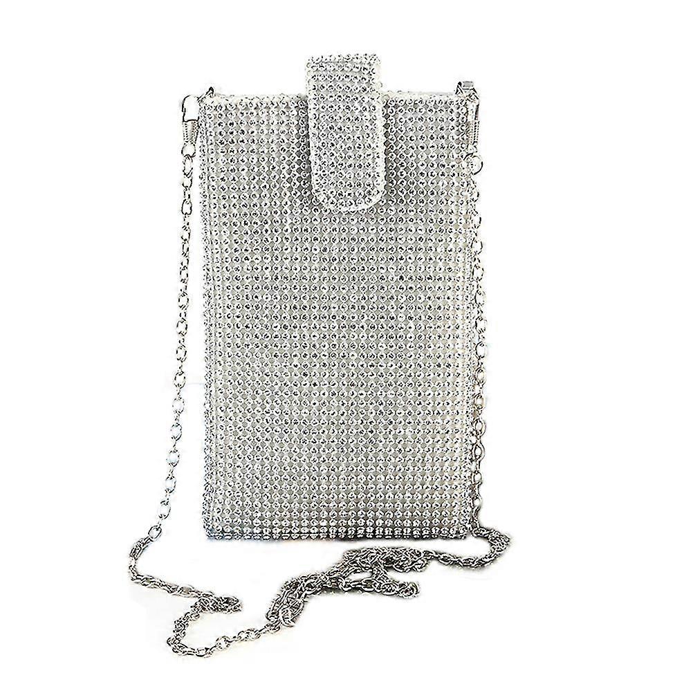 Mini Cellph Pouch Shoulder Bag Bag For Earph Ph S Things(silver)