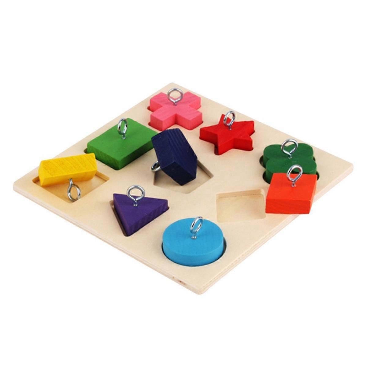 Parrot Educational Toys Parrot Interactive Training Toys Wooden Block Birds Puzzle Toy Bird Supplie