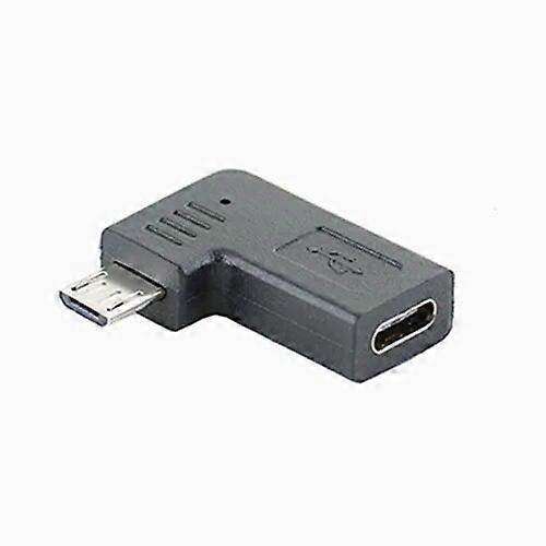 Type C Female to Micro USB Male Adapter Connector Connect Futural Digital Right Angled 90 Degree Adaptor